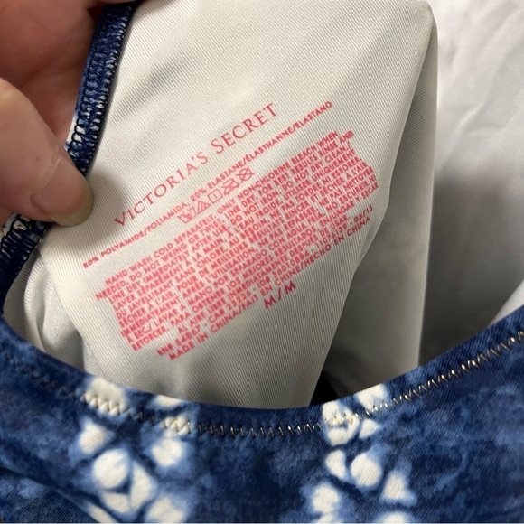 NWOT Victoria Secret Flounce Ruffle Deep Plunge Cheeky Tie Dye One Piece Suit M - Picture 6 of 14